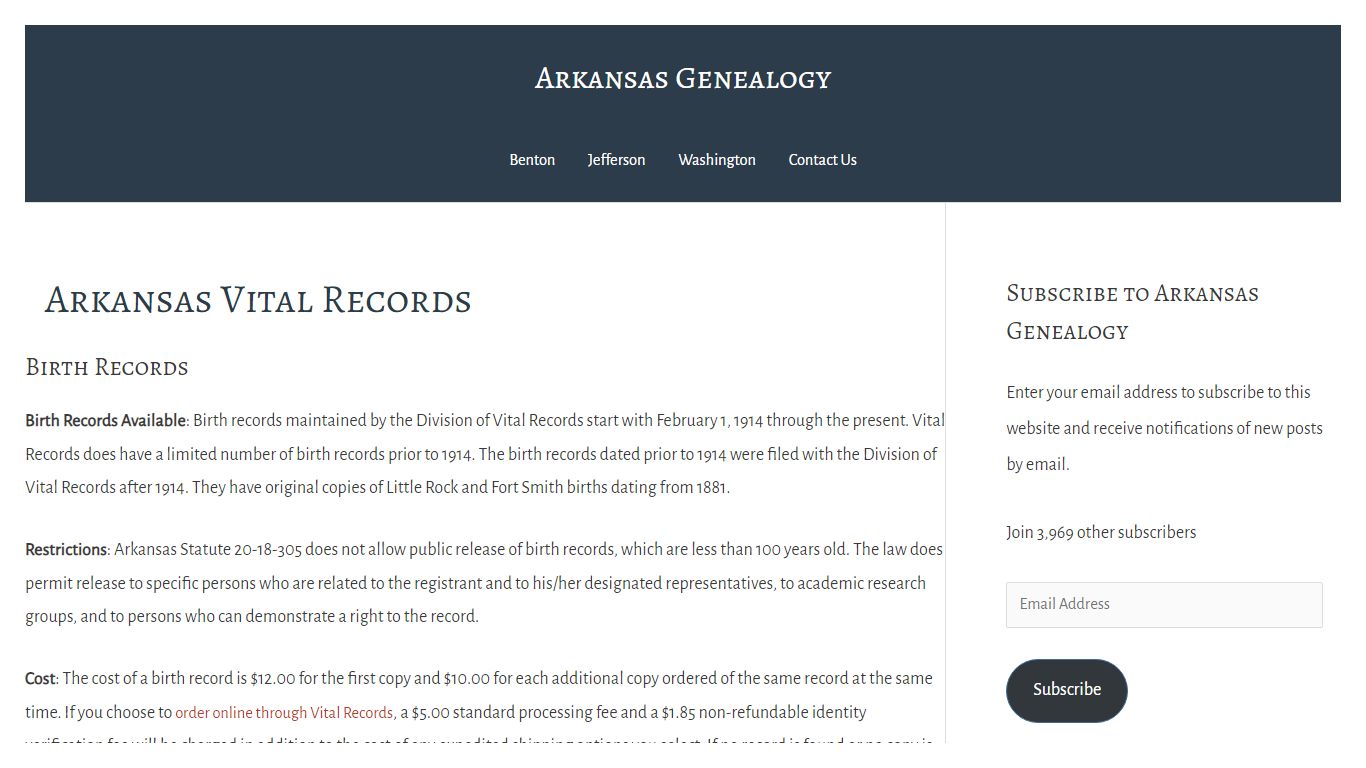 Arkansas Vital Records – Arkansas Genealogy